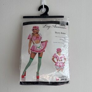 Leg Avenue Pink and White Berry Babe Outfit